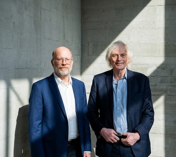 Two men posing for a photo